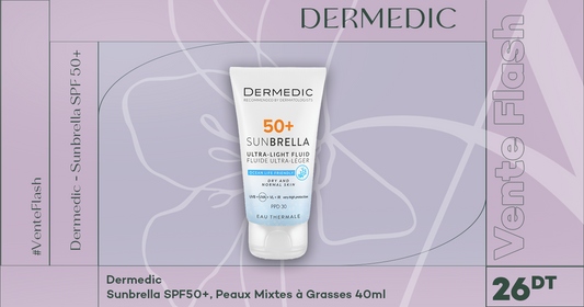 DERMEDIC SUNBRELLA FLUIDE ULTRA LEGER SPF50+ PEAUX NORMALES ET SECHES 40ML