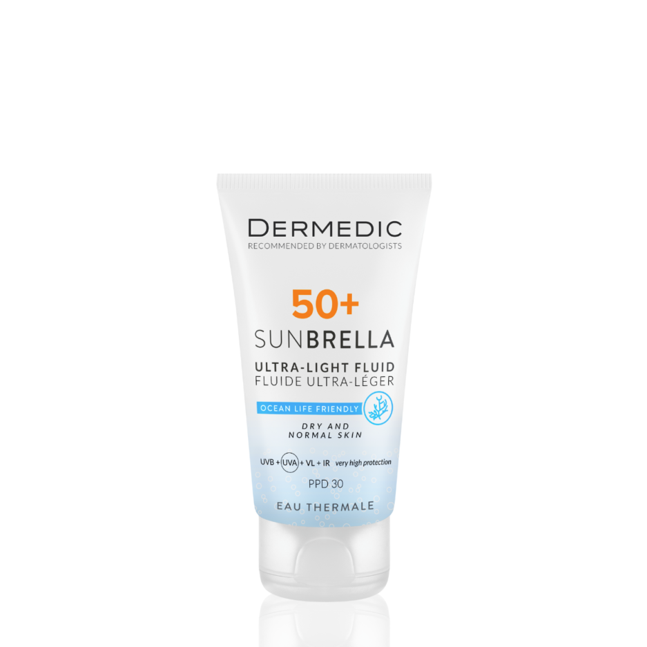 DERMEDIC SUNBRELLA FLUIDE ULTRA LEGER SPF50+ PEAUX NORMALES ET SECHES 40ML