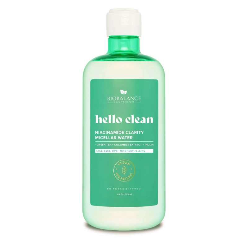 BIOBALANCE HELLO CLEAN NIACINAMIDE EAU MICELLAIRE CLARTE 500ML