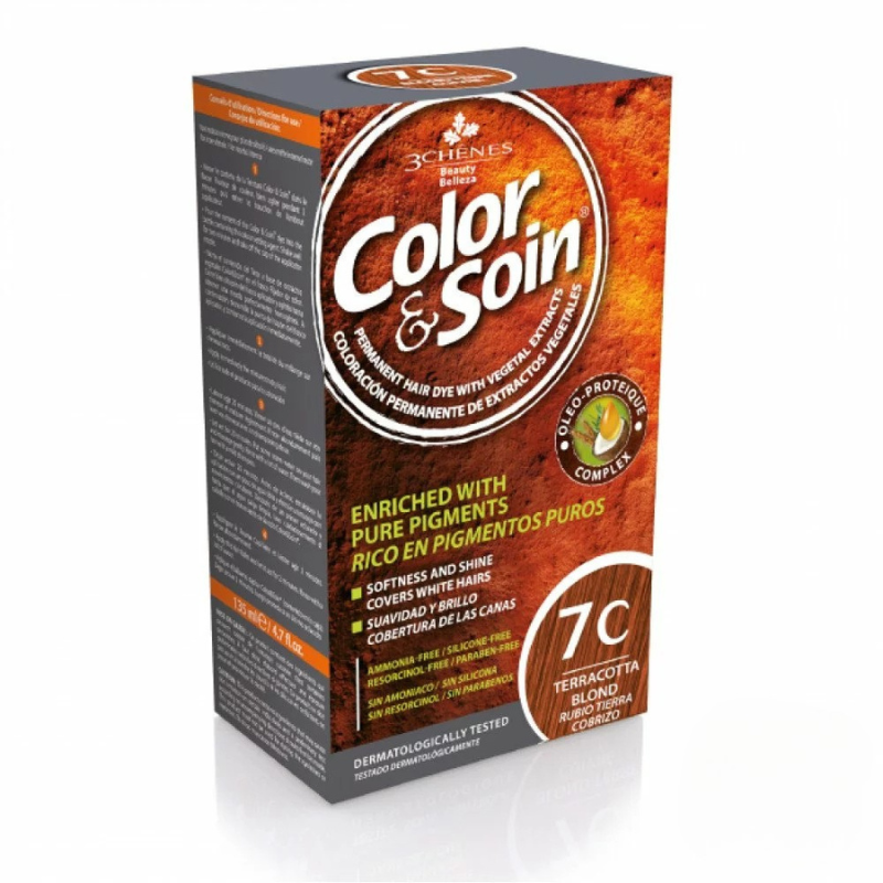 3 CHENES COLOR & SOIN COLORATION BLOND TERRE CUIVRE 7C