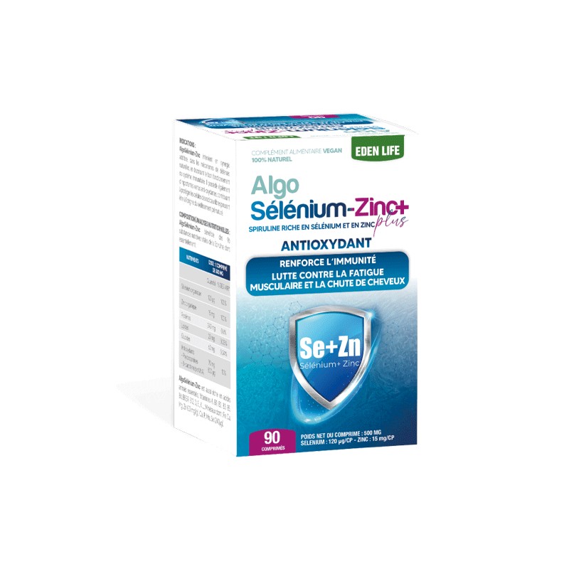 EDEN LIFE ALGO SELENIUM-ZINC PLUS BT90