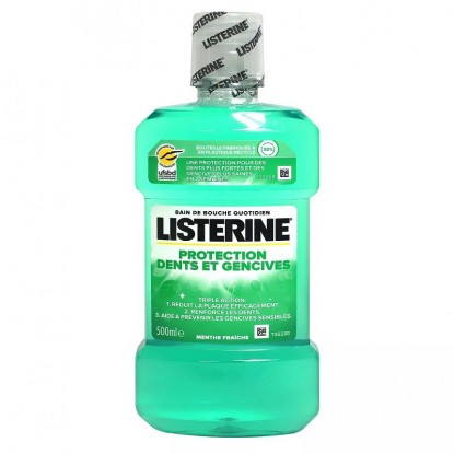LISTERINE BAIN DE BOUCHE PROTECTION DENTS ET GENCIVES MENTHE FRAICHE 500ML