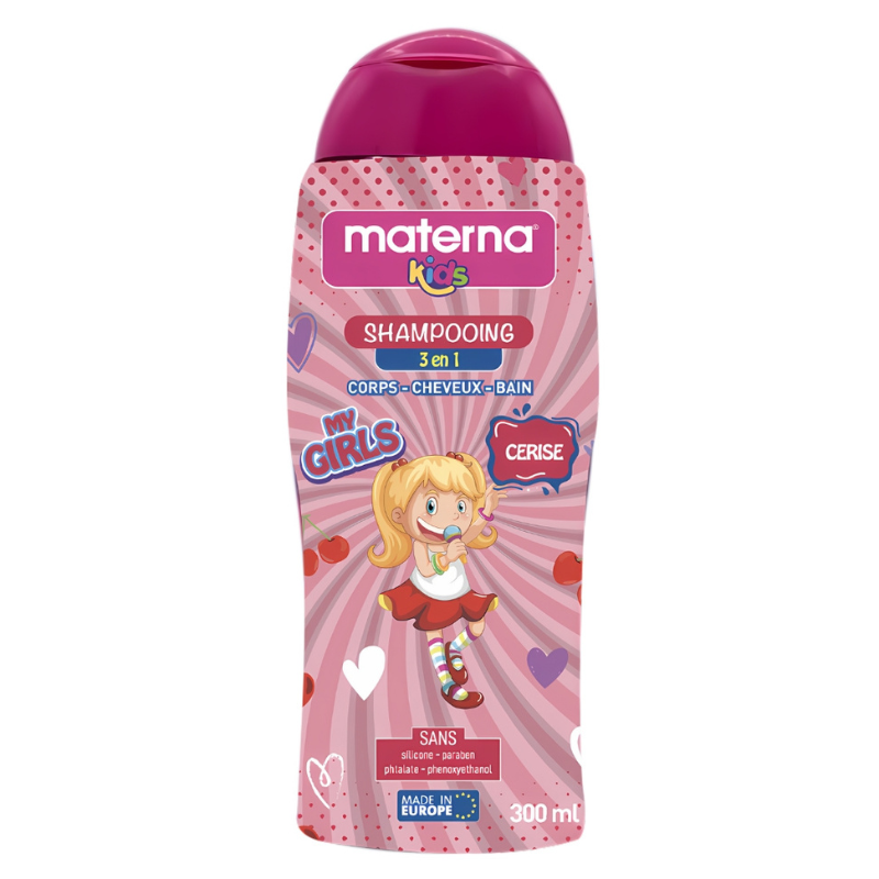 MATERNA SHAMPOOING 3EN1 KIDS CERISE 300ML