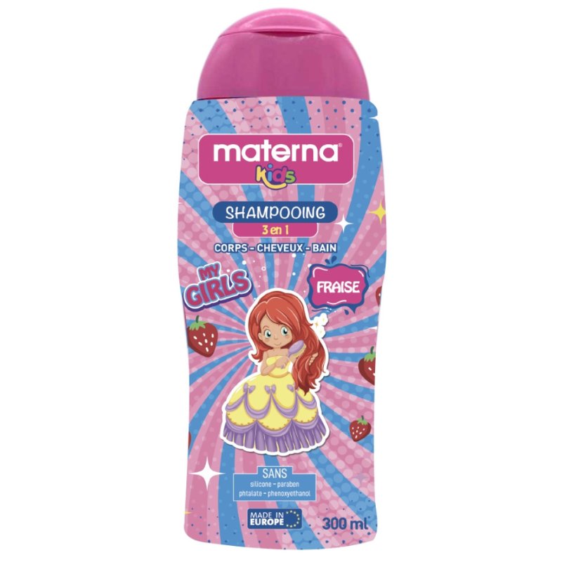 MATERNA SHAMPOOING 3EN1 KIDS FRAISE 300ML