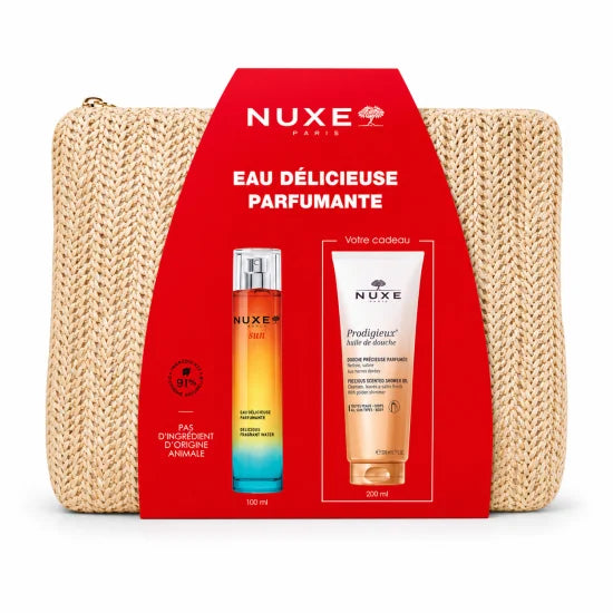 NUXE Eau Délicieuse Parfumante + Huile de Douche Prodigieuse ET Trousse OFFERTES