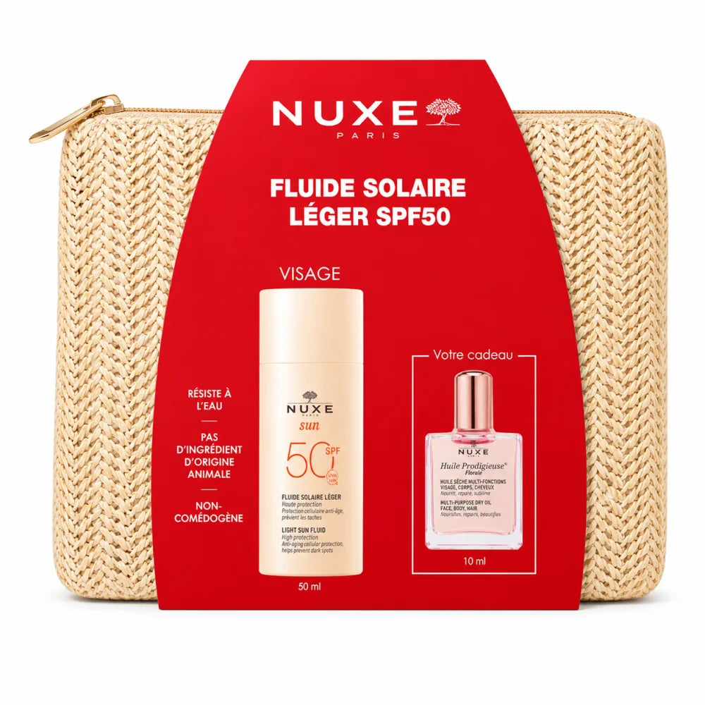 NUXE Fluide Solaire Léger SPF50 + Huile Florale ET Trousse OFFERTES