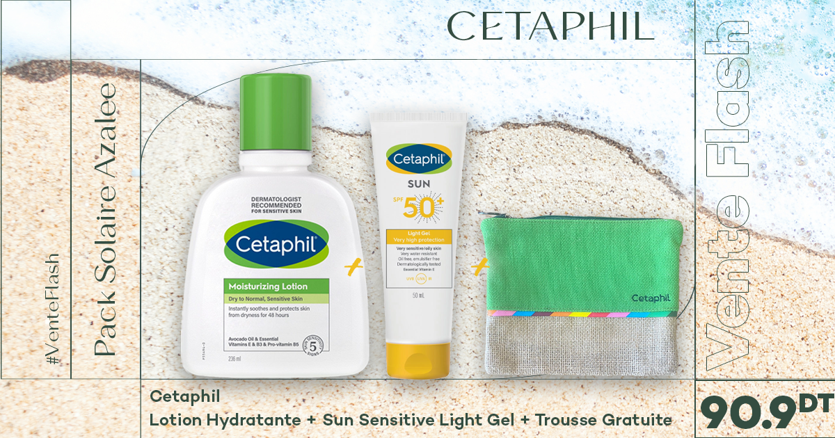 Pack Solaire Cetaphil – Hydratation & Protection Solaire + Trousse OFFERTE
