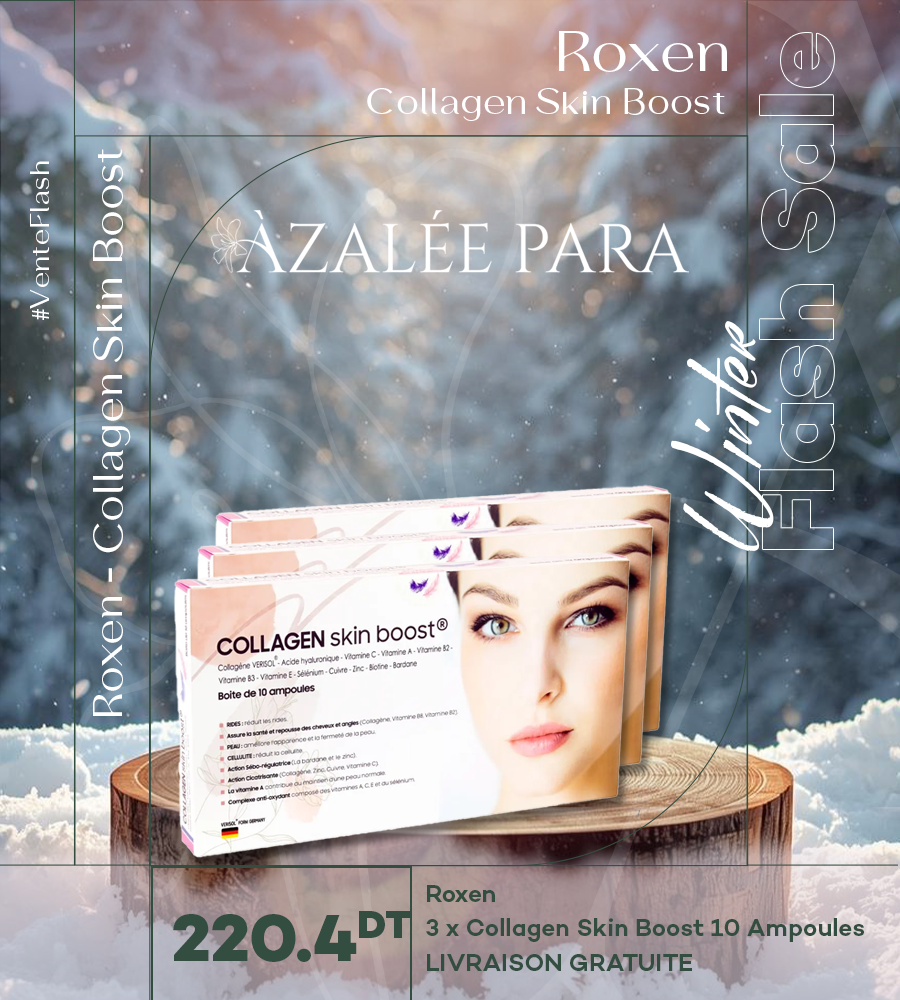 3 boîtes Roxen Collagène Skin Boost (30 ampoules)