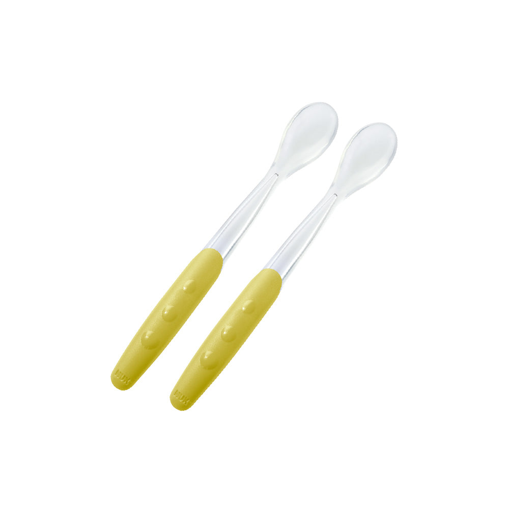 NUK 2 CUILLERES EN SILICONE 4M+