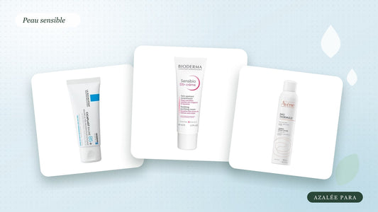 Baume Cicaplast La Roche-Posay, crème Bioderma Sensibio et eau thermale Avène pour peau sensible