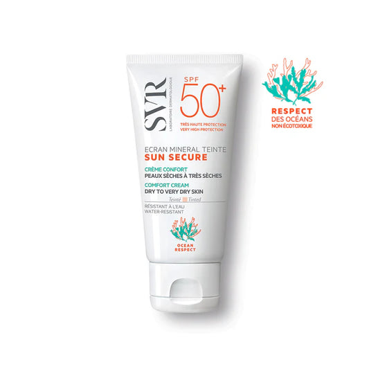 SVR SUN SECURE ECRAN MINERAL TEINTE PEAUX SECHES A TRES SECHES SPF50+ 50ML