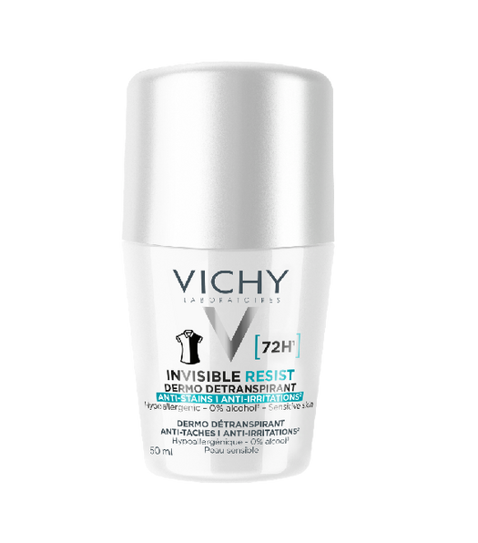VICHY DEODORANT INVISIBLE RESIST DERMO DETRANSPIRANT 72H Roll On 50ML