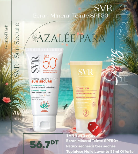 SVR SUN SECURE ECRAN MINERAL TEINTE PEAUX SECHES A TRES SECHES SPF50+ 50ML