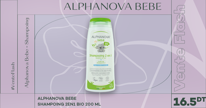 ALPHANOVA SHAMPOING 2EN1 Croute De Lait 200ML