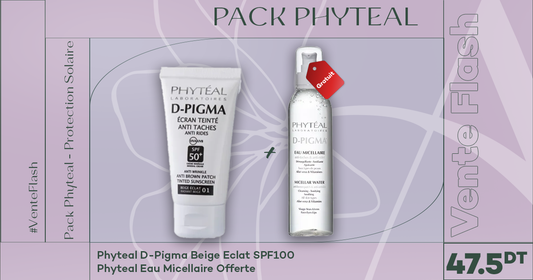 PHYTEAL DPIGMA Ecran Beige Eclat SPF100+ 50ml + DPIGMA Eau Micellaire 150ml Offerte