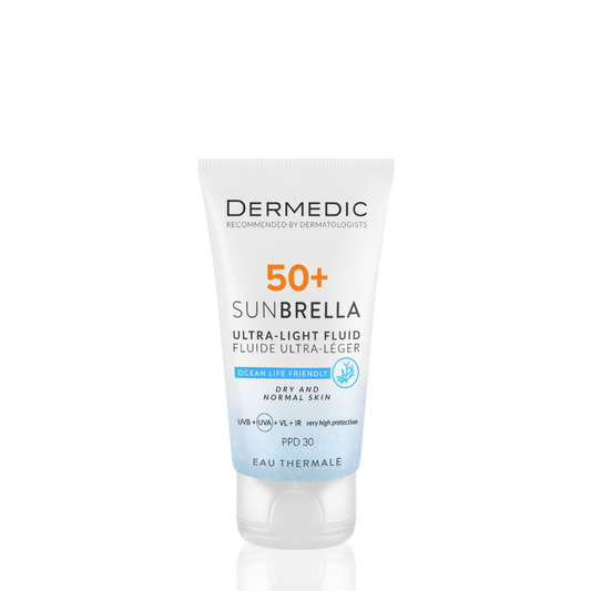 DERMEDIC SUNBRELLA FLUIDE ULTRA LEGER SPF50+ PEAUX NORMALES ET SECHES 40ML