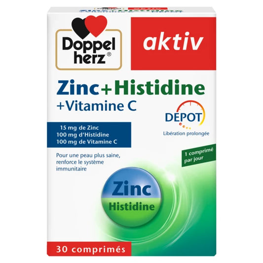 AKTIV ZINC + HISTIDINE + VITAMINE C, 30 Comprimés