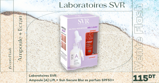 SVR COFFRET [A] AMPOULE LIFT 30ML+SUN SECURE BLUR SANS PARFUM SPF50+ 15ML (OFFERT)