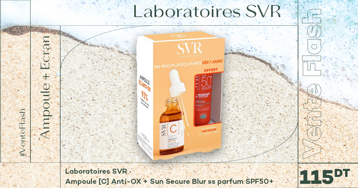 SVR COFFRET [C] AMPOULE ANTI-OX 30ML+SUN SECURE BLUR SANS PARFUM SPF50+ 15ML (OFFERT)