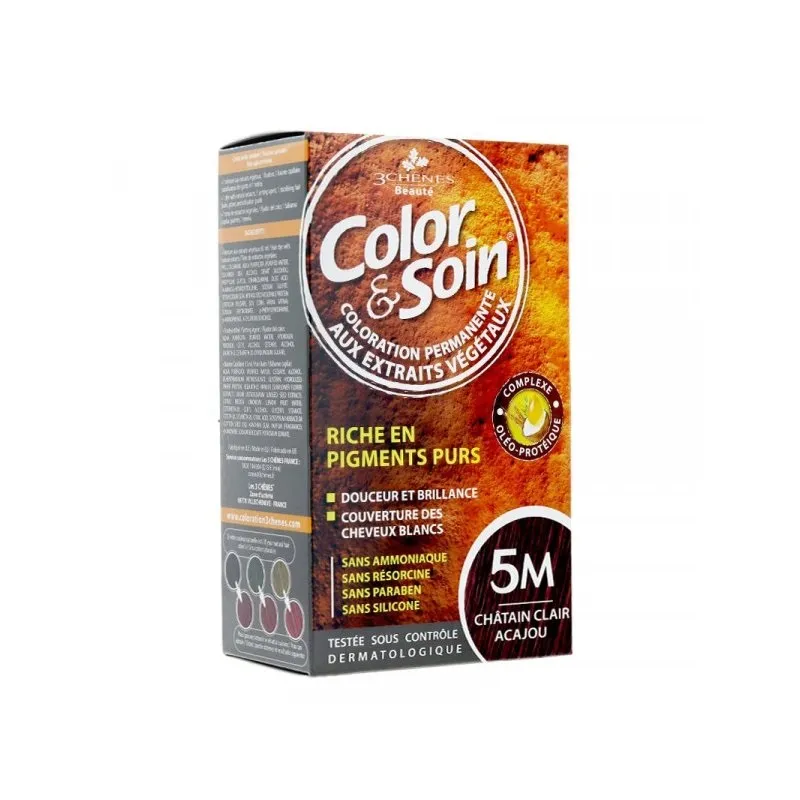 3 CHENES COLOR & SOIN COLORATION CHATAIN CLAIR ACAJOU 5M