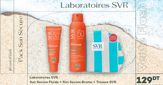 SVR  SUN SECURE FLUID+ BRUME SPF50+ 200ML+ SVR TROUSSE OFFERT