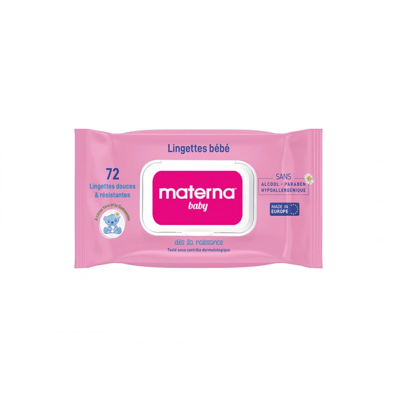 MATERNA BABY LINGETTES ROSE x72