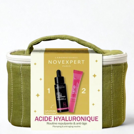 NOVEXPERT COFFRET SERUM BOOSTER A L'ACIDE HYALURONIQUE 30ML+LIP UP SOIN LEVRES REPULPANT 8ML (OFFERT)