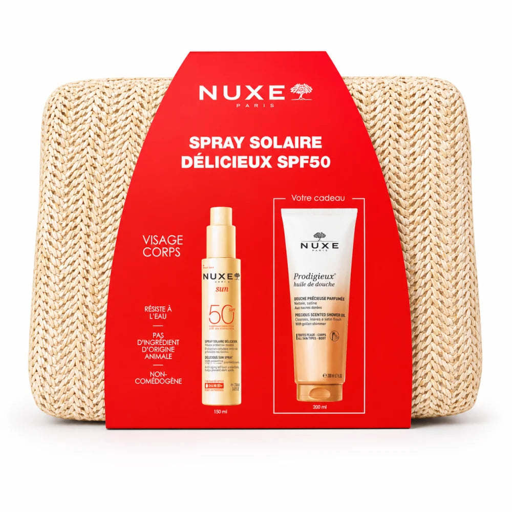 NUXE Solaire Spray SPF50 + Huile de Douche Prodigieuse ET Trousse OFFERTE