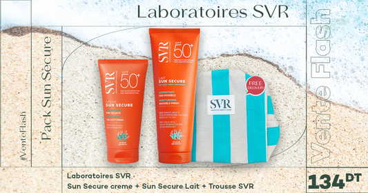 SVR SUN SECURE CREME SPF50+ 50ML+LAIT HYDRATANT INVISIBLE SPF50+ 250ML+ SAC(OFFERT)