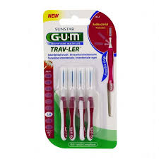 GUM BRUSHES TRAVELER FINE CYLINDRICAL B/4 (1612)