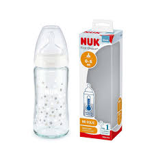NUK BIBERON EN VERRE FIRST CHOICE 0-6 MOIS 240ML