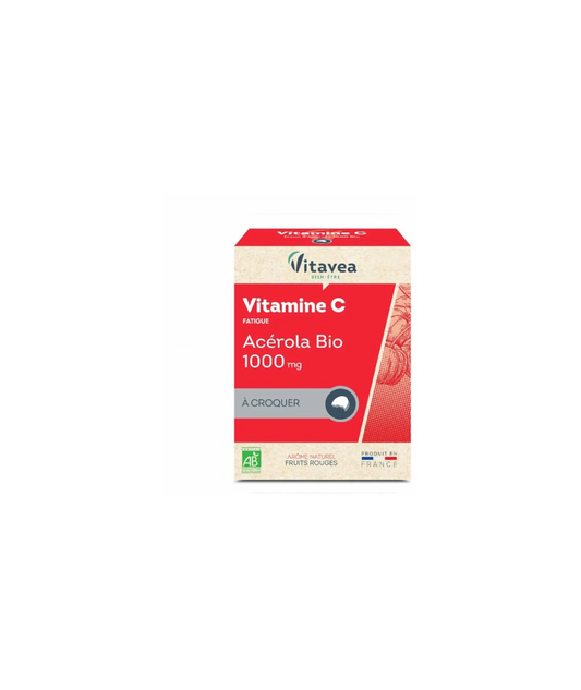 VITAVEA ACEROLA 1000 MG VITAMINE C - 24 COMPRIMES A CROQUER